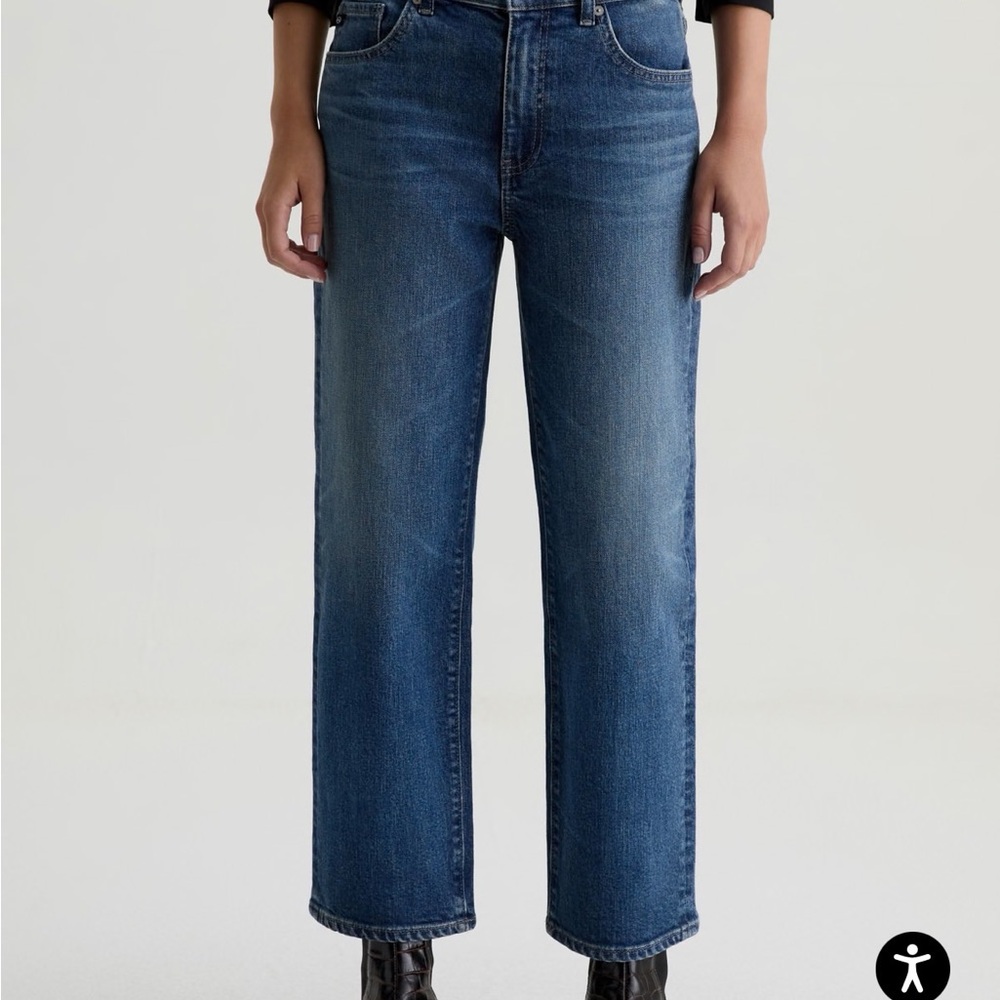 AG Denim, brinley crop mid-rise straight leg jean